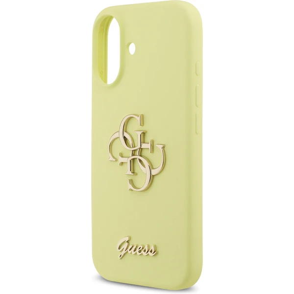 Guess Liquid Silicone 4G Metal Logo kryt iPhone 17 žltý - Puzdra - Obrázok fda1d833031a44d78df8b523491d1529