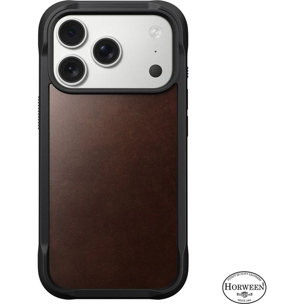 Nomad Rugged Leather Case (Horween) MagSafe kožený kryt iPhone 17 Pro Rustic Brown - Puzdra - Obrázok fdab09c4009542eea4e28c2aa10126f8