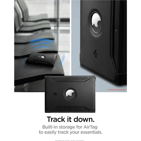 Spigen Universal AirTag Passport Holder puzdro na cestovný pas čierne - Puzdra - Obrázok fde3b97f8d1742d184d926b9119f33bd