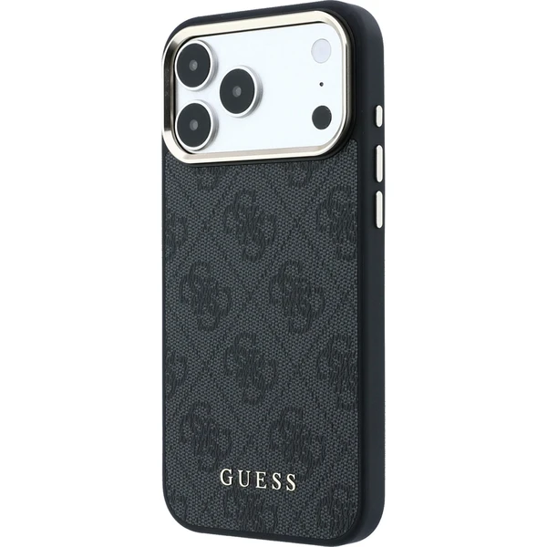 Guess PU Leather 4G Gold Frame MagSafe Zadný kryt pre iPhone 18 Pro Black - Puzdra - Obrázok fdf196fc89a44eec9f800ec6b497a087