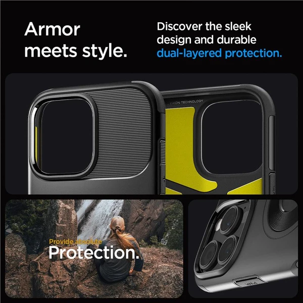 Spigen Slim Armor MagSafe kryt iPhone 16 Pro black - Puzdra - Obrázok fe0cad2481b6493bb801a692807aec50
