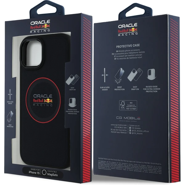 Oracle Red Bull Racing PU Leather Red Ring MagSafe kryt iPhone 15 modrý - Puzdra - Obrázok fe1e091c568249b28b79d806d54d68fa