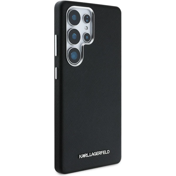 Karl Lagerfeld PU Saffiano Metal Logo a rám kryt Samsung Galaxy S25 Ultra čierny - Puzdra - Obrázok fe444e17addf4b59aae4375250d679d4