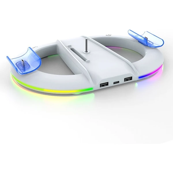 iPega P5S045 Vertikálne Nabíjací Stojan s RGB pre PS5/PS5 Slim/PS5 Pro biely - Nabíjačky - Obrázok fe6517966da64482abc25390a83dec73