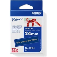 Brother TZe-RN54 textilná páska zlatá na modrom 24 mm - Pásky pre štítkovače