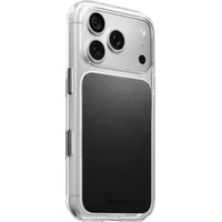 Nomad Clear Leather (Horween) MagSafe kryt iPhone 18 Pro Black - Puzdra