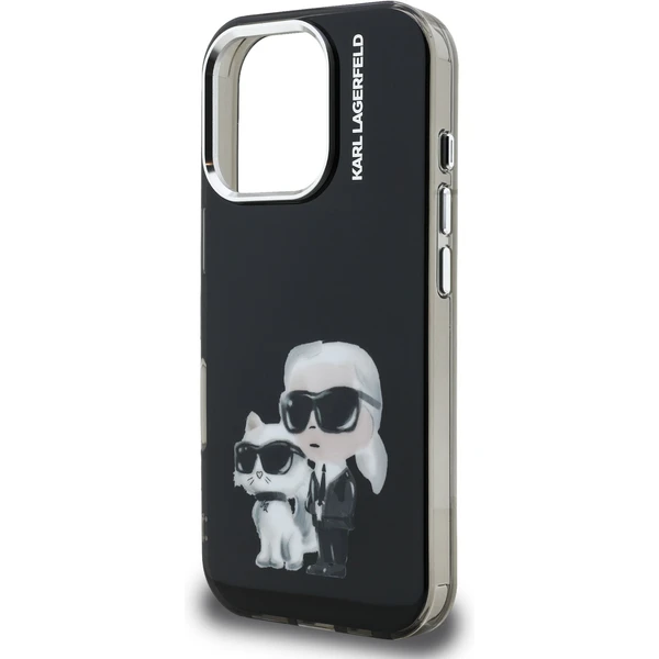 Karl Lagerfeld IML Aquarelle Karl and Choupette kryt iPhone 16 Pre Max čierny - Puzdra - Obrázok fea2634ba2c44be0807f19574aedf6ed