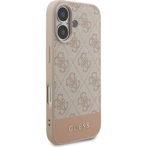 Guess PU 4G Stripe Zadný Kryt pre iPhone 17 ružový - Puzdra - Obrázok fec144afb9e34ed3bf2e34e6ffca1a72