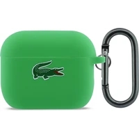 Lacoste tekuté silikónové puzdro Croc Logo AirPods Pro 3 zelené - Puzdra