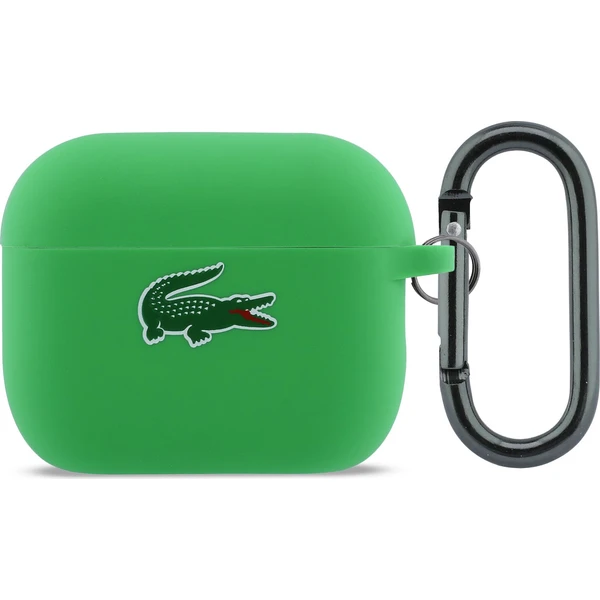 Lacoste tekuté silikónové puzdro Croc Logo AirPods Pro 3 zelené - Puzdra - Hlavný obrázok
