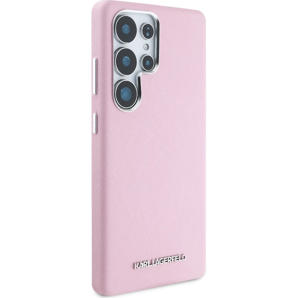 Karl Lagerfeld PU Saffiano Metal Logo and Frame kryt Samsung Galaxy S25 Ultra ružový - Puzdra - Obrázok fed3e3713e4b47b9ba364f90fd131c92