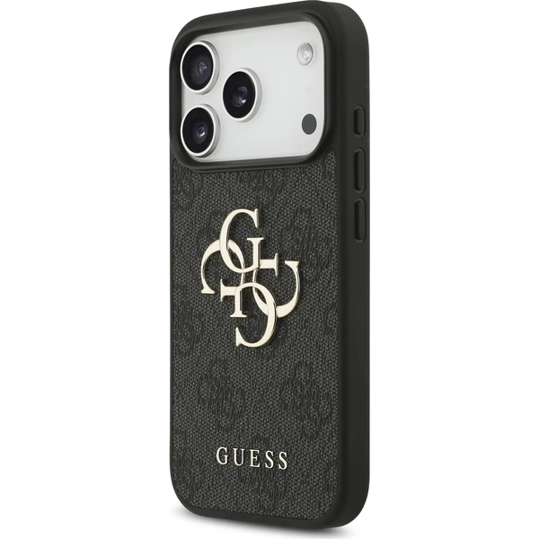 Guess PU 4G Metal Logo Zadný kryt pre iPhone 18 Pro Grey - Puzdra - Obrázok feed15bf65de484bb40254a57c49f72b