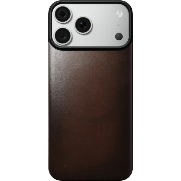 Nomad Magnetic Leather Back (Horween) MagSafe kožený kryt iPhone 17 Pro Max/18 Pro Max Rustikálny - Puzdra - Obrázok fef2729054724415afa9eb7828babeb9