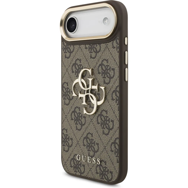 Guess PU Leather 4G Metal Logo Gold Frame kryt iPhone Air hnedý - Puzdra - Obrázok fef9e8abd69c48559aec32e765d1d73c