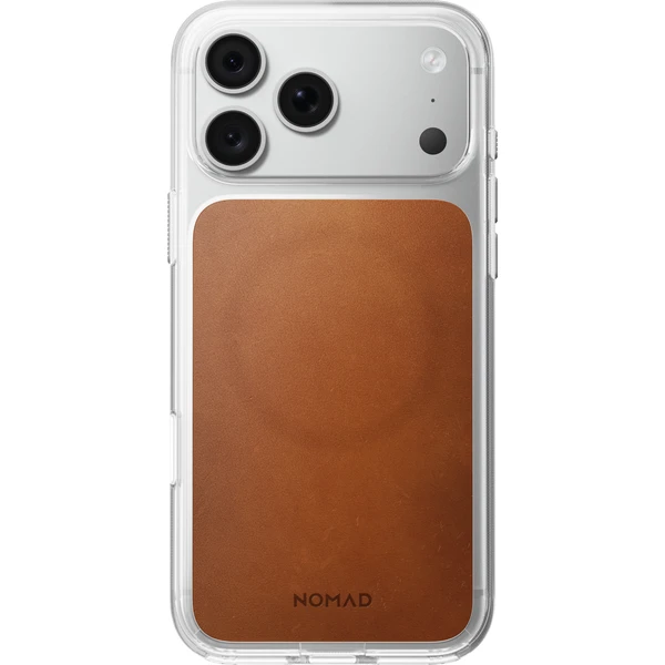 Nomad Clear Leather (Horween) MagSafe kryt iPhone 17 Pro Max/18 Pro Max Saddle - Puzdra - Obrázok fefa15af8a0f41759345e5834810c11a