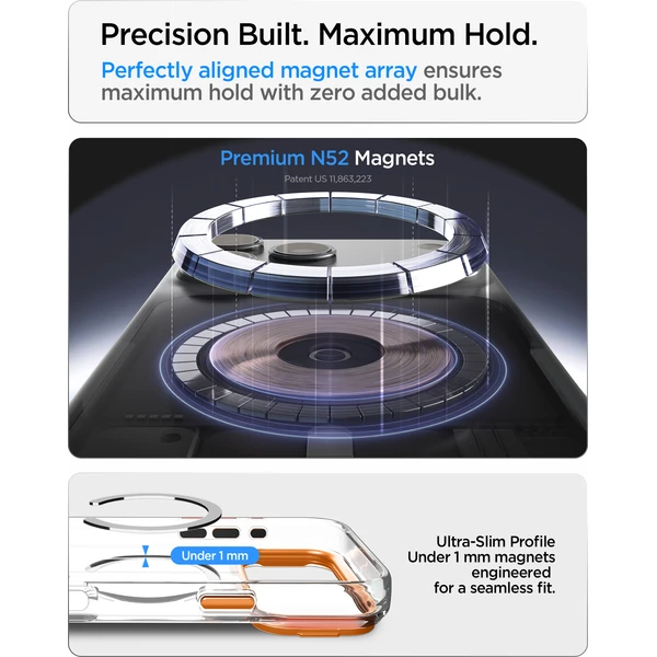 Spigen Ultra Hybrid Optik S MagSafe kryt iPhone 18 Pro/17 Pro clear orange - Puzdra - Obrázok ff2f5d17ffa44141a3b03f7d493555c2