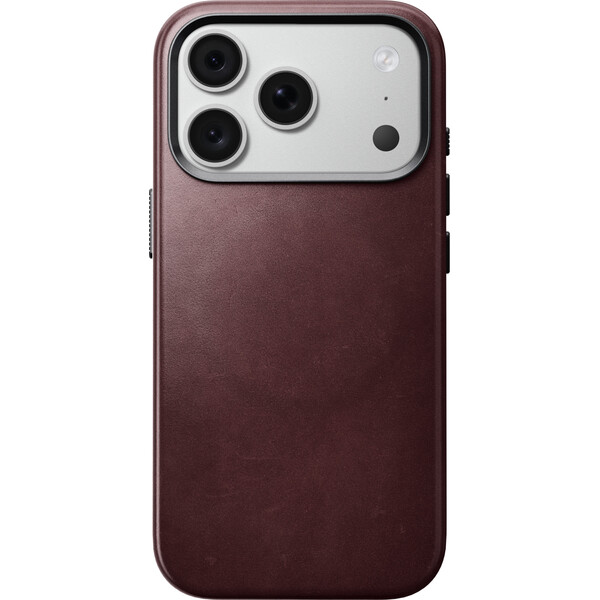 Nomad Traditional Leather (Horween) MagSafe kožený kryt iPhone 17 Pro/18 Pro Burgundy - Puzdra - Obrázok ff30ab1431184caebc70afda39274dc4
