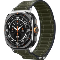 Spigen Fabric Band remienok (hook-and-loop) Samsung Galaxy Watch Ultra 47mm zelený - Remienky