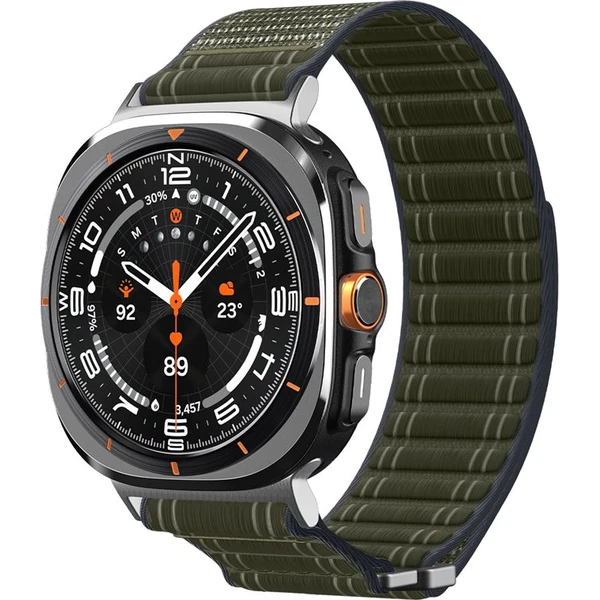 Spigen Fabric Band remienok (hook-and-loop) Samsung Galaxy Watch Ultra 47mm zelený - Remienky - Hlavný obrázok