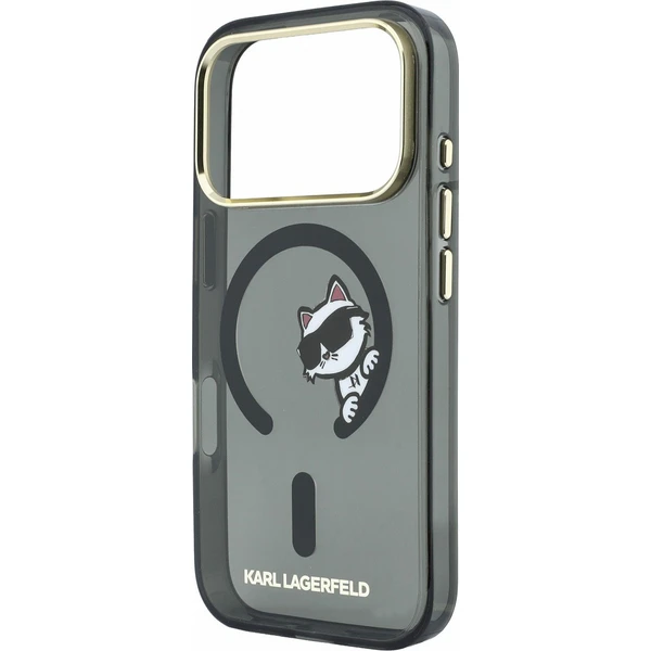 Karl Lagerfeld IML Choupette Peekaboo Magsafe Zadný Kryt pre iPhone 18 Pro Black - Puzdra - Obrázok ff6eaac33fbd4f8fa544e1135cfc7f8b