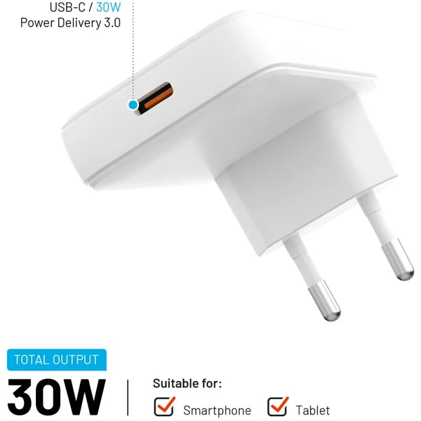 FIXED Slim GaN nabíjačka (1x USB-C), PD, 30W, biela - Nabíjačky - Obrázok ff71e4c81fb941bda4b5277c449197a3