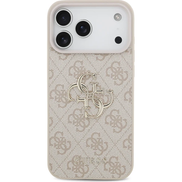 Guess PU 4G Metal Logo Zadný Kryt pre iPhone 18 Pro Max Pink - Puzdra - Obrázok ff808eeaa2be4233b62875d4fbd075c9