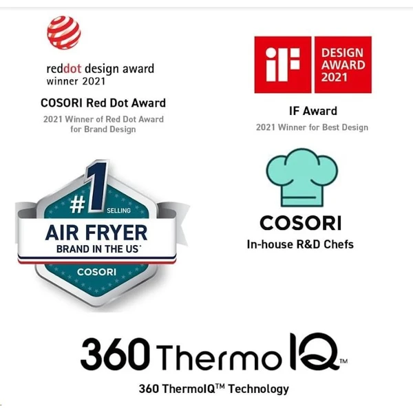 Cosori Dual Blaze 6,4 L SMART teplovzdušná fritéza + 5x špíz a gril. rošt šedá - Fritézy - Obrázok ffa1b683f7334207a86a6726a32cdc4c
