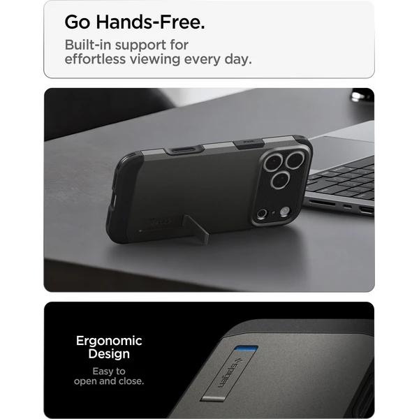 Spigen Tough Armor T MagSafe kryt iPhone 18 Pro Max/17 Pro Max gunmetal - Puzdra - Obrázok ffb51e2bf47e468287686fd58ac0f33a