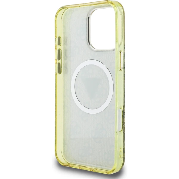 Guess IML 4G Glitter a Triangle Logo MagSafe kryt iPhone 16 Pre hnedý - Puzdra - Obrázok ffbb12170db6492dbe5aeaf574309302
