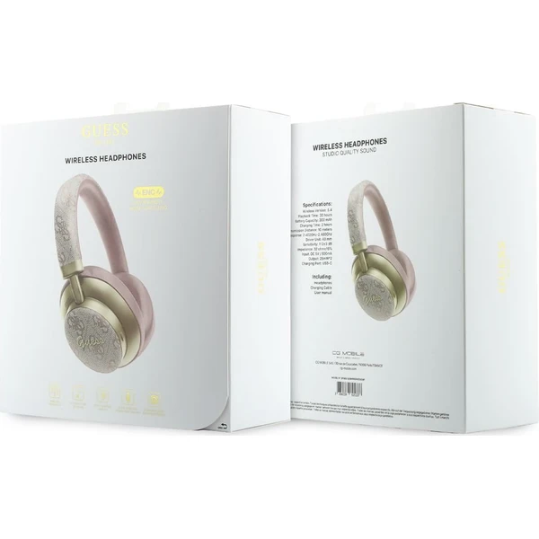 Guess PU 4G Gold Script Metal Logo ENC Bezdrôtová Slúchadlá Pink - Slúchadlá - Obrázok ffcced0be434465a83804bd526237695