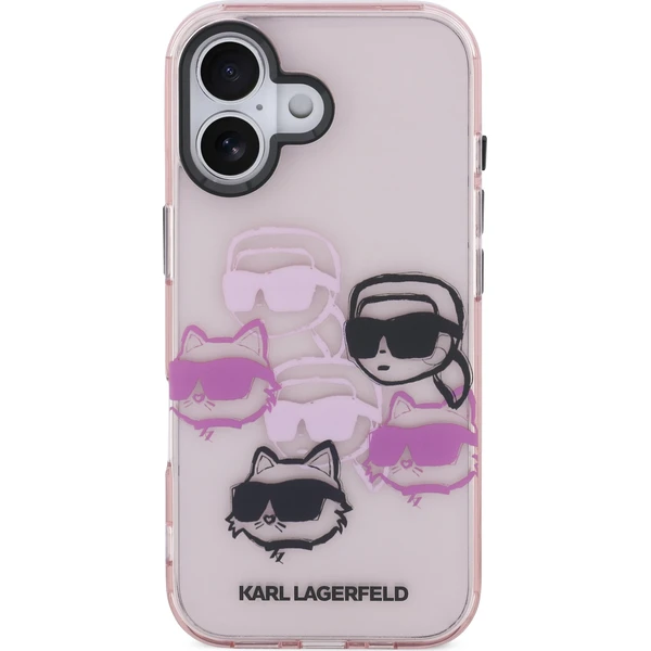Karl Lagerfeld IML Multi K&CH Heads Zadný Kryt pre iPhone 17 ružový - Puzdra - Obrázok ffdc023399df4d7a8a643a879a545baf