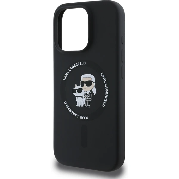 Karl Lagerfeld Liquid Silicone Karl a Choupette MagSafe kryt iPhone 16 Pro Max čierny - Puzdra - Obrázok ffe727fcc1c84652b13a67c1c3a3bfbb
